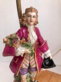 Volkstedt Germany Dresden Fine Porcelain Antique Figurines Working Lamps LOVELY