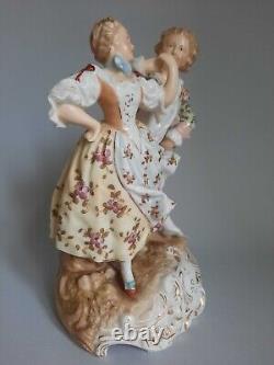 Volkstedt Germany Vintage Porcelain Figurine Statue Couple Dance Marked