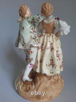 Volkstedt Germany Vintage Porcelain Figurine Statue Couple Dance Marked