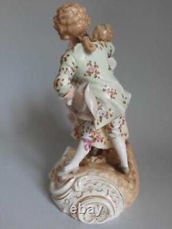 Volkstedt Germany Vintage Porcelain Figurine Statue Couple Dance Marked