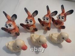 Vtg 7 Pcs. West Germany Goebel 4 Bunny Rabbit 3 Baby Ducks