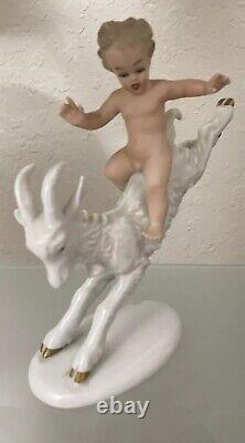 Vtg Amazing three pieces, Putto Porcelain Figurines Wallendorf Germany