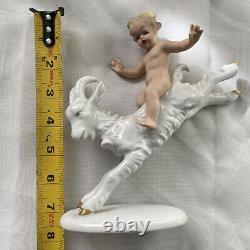 Vtg Amazing three pieces, Putto Porcelain Figurines Wallendorf Germany