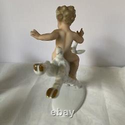 Vtg Amazing three pieces, Putto Porcelain Figurines Wallendorf Germany