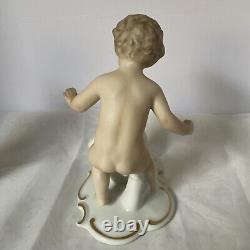 Vtg Amazing three pieces, Putto Porcelain Figurines Wallendorf Germany