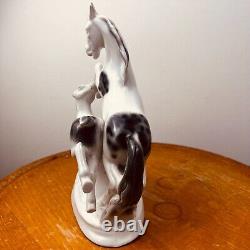 Vtg Fasold Stauch Wallendorf Horse Porcelain Figurine Germany Mare Foal Rare