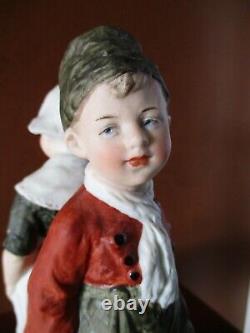 Vtg. Gebruder Heubach German Porcelain Dutch Boy & Girl Figurine