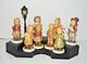 Vtg Hummel Kinder Choir Collection 8 Figurines & 2-piece Base With Lamp