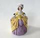 Vtg Lady Powder Box Vanity Dresser Jar Woman Crinoline Figurine Porcelain German