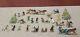 Vtg Lot (23) Heinricksen Flat Metal Tin Mini Snow Village Scene Figures Germany