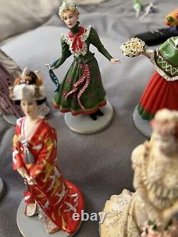 Vtg Lot of 10 Mint World's Most Beautiful Brides Miniature Figurines Set Germany