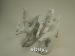 Vtg. Pair DDR Porcelain Germany Horses Figurines c. 1960-70s