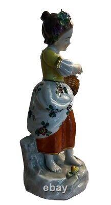 Vtg Sitzendorf Volkstedt Unterweissbach Autumn Figurine Mint