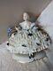 Vtg Unterweissbach Dresden Porcelain Figurine Lady W Blue Parrot & Book Must See