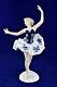 Wallendorf Porcelain Cobalt Blue Figurine Dancer Ballerina Germany Vintage