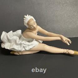 Wallendorf Vintage German Porcelain Swan Ballerina Figurine