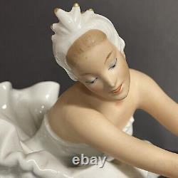 Wallendorf Vintage German Porcelain Swan Ballerina Figurine