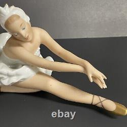 Wallendorf Vintage German Porcelain Swan Ballerina Figurine