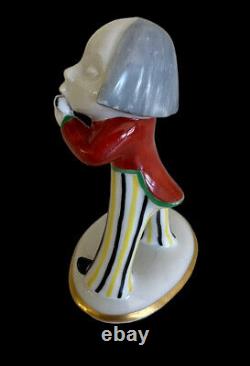 Walter Bosse for Metzler Ortloff Flute Player Musician Figurine Art Deco