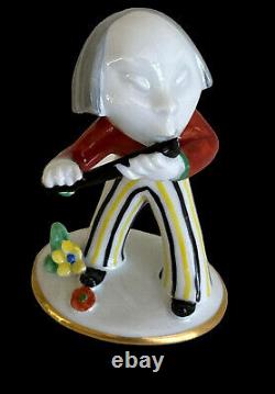 Walter Bosse for Metzler Ortloff Flute Player Musician Figurine Art Deco