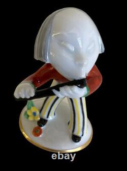 Walter Bosse for Metzler Ortloff Flute Player Musician Figurine Art Deco