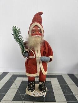 West Germany St Nicholas, Santa Belsnickel Standing Figurine With Tree RARE, READ