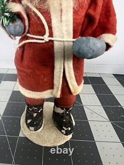 West Germany St Nicholas, Santa Belsnickel Standing Figurine With Tree RARE, READ