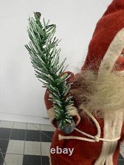 West Germany St Nicholas, Santa Belsnickel Standing Figurine With Tree RARE, READ