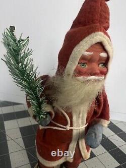 West Germany St Nicholas, Santa Belsnickel Standing Figurine With Tree RARE, READ