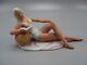 Woman Girl On The Beach In A Swimsuit German Porcelain Figurine Vintage 5140
