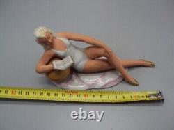 Woman Girl on the beach in a swimsuit German porcelain figurine Vintage 5140