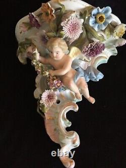 Y55 Beautiful Antique German Porcelain Sitzendorf figurine 1887 Year